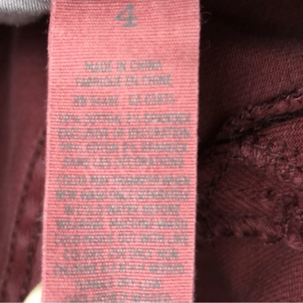 American Eagle Stretch Burgundy Cutoff Microshorts